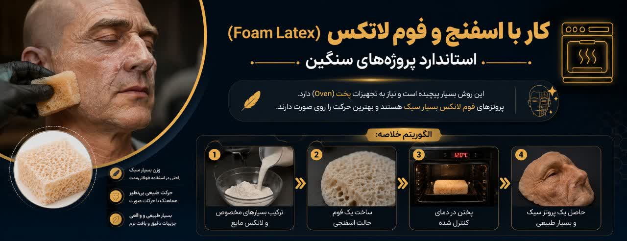 کار با اسفنج و فوم لاتکس (Foam Latex) - استاندارد پروژه‌های سنگین